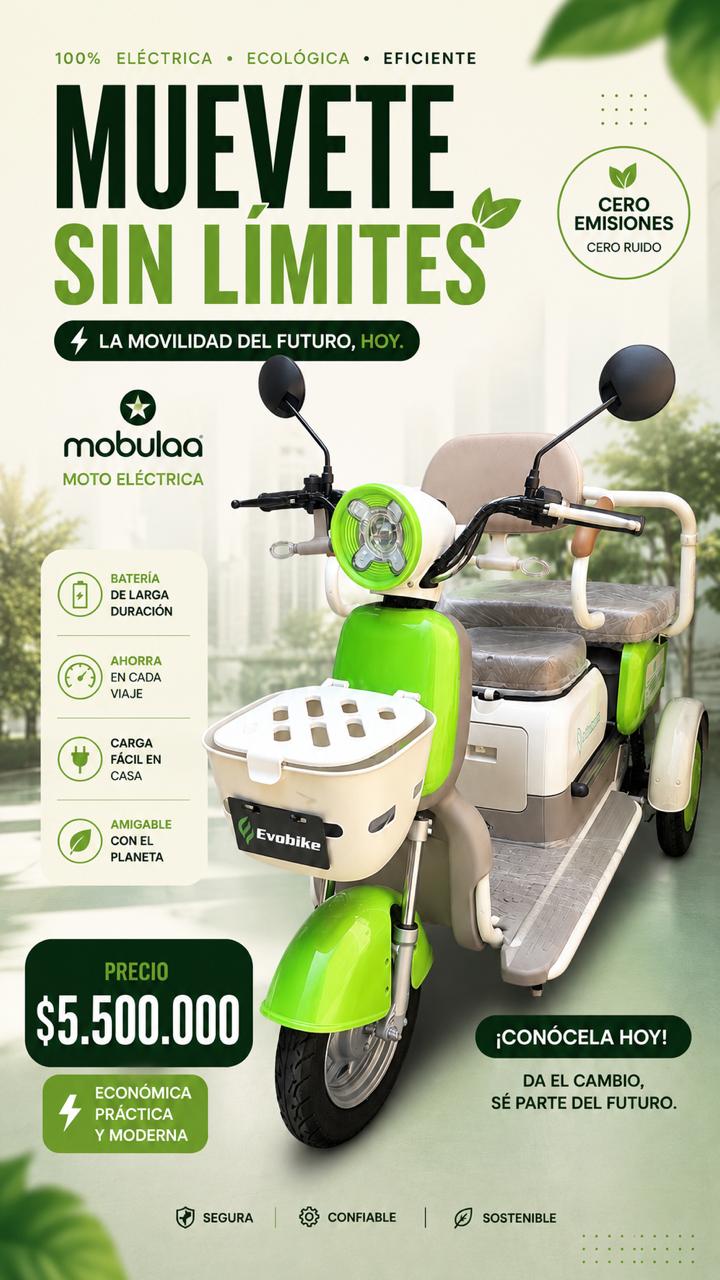 MOTONETA ELÉCTRICA FAMILY Q 3 PUESTOS | Potencia, comodidad y ahorro en cada recorrido