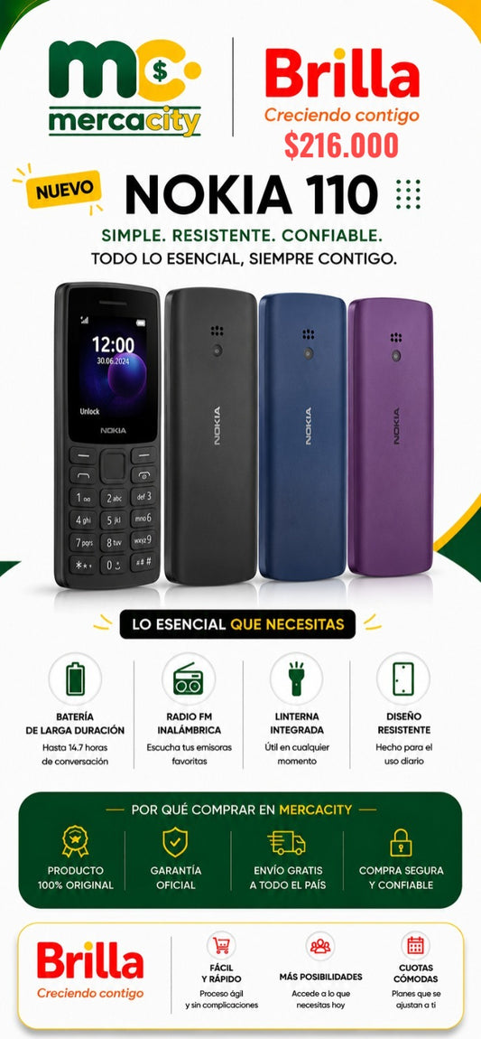 Nokia 110 | Simple, Resistente y Confiable
