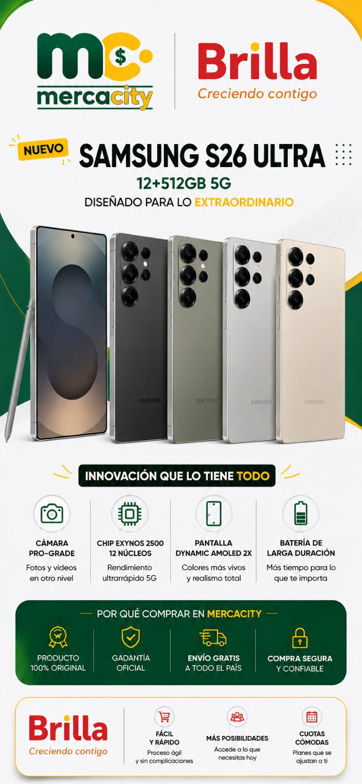 Samsung S26 Ultra 5G 512GB | Potencia Premium, Inteligencia y Rendimiento Extremo