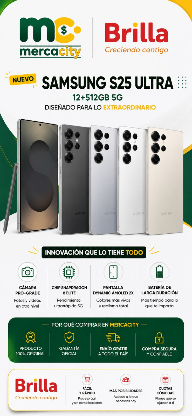 Samsung S25 Ultra 5G 512GB | Potencia Extrema y Tecnología Premium