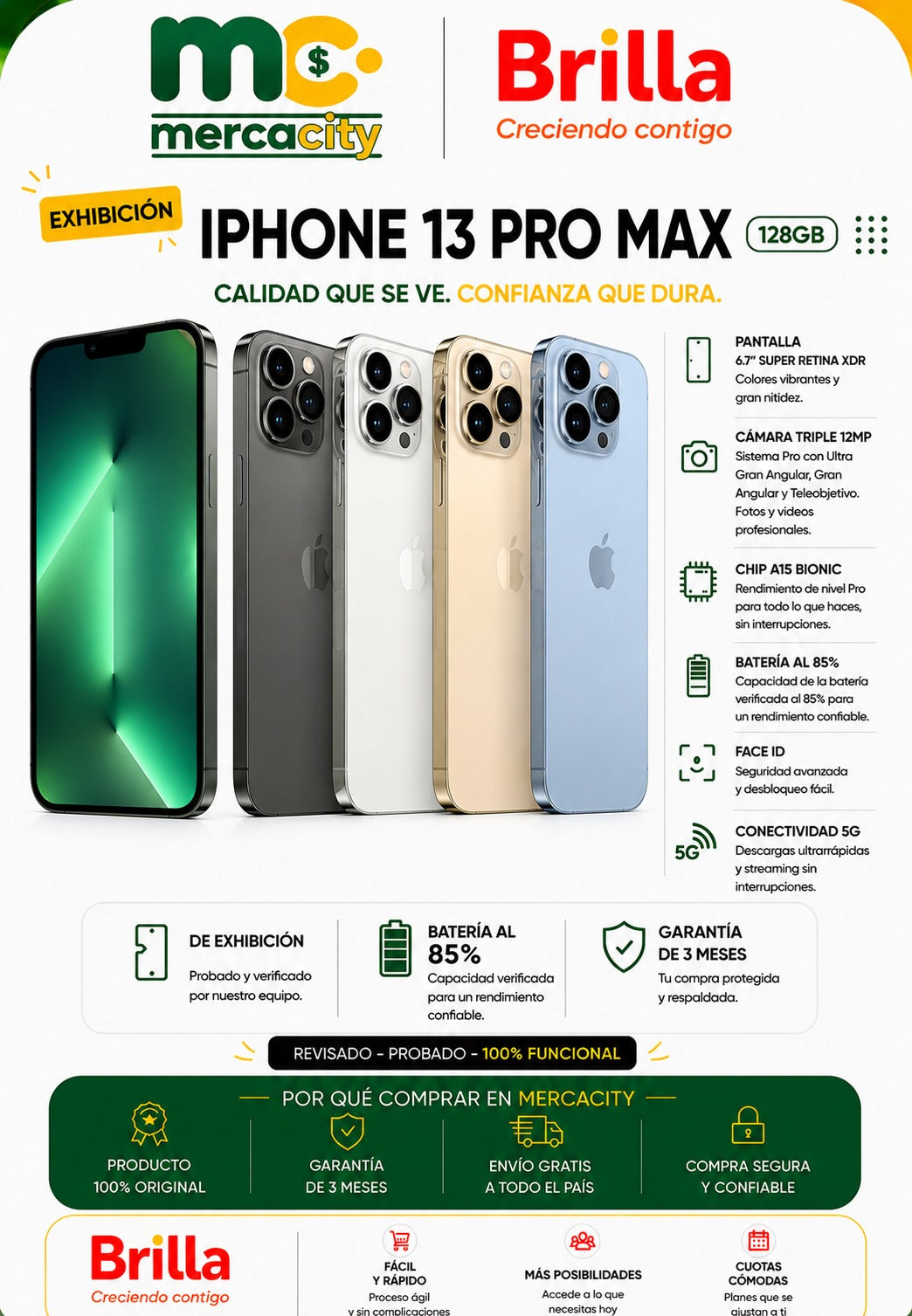 iPhone 13 Pro Max 128GB | Potencia Pro y Pantalla Super Retina XDR