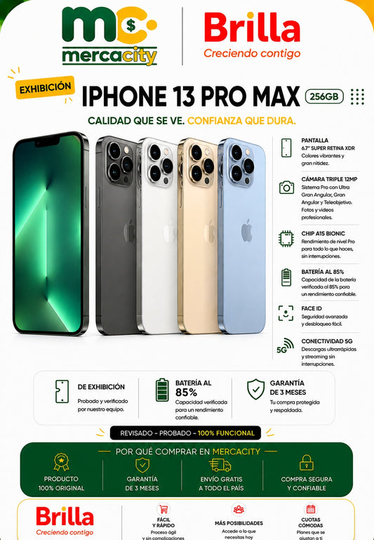 iPhone 13 Pro Max 256GB | Potencia Pro, Pantalla Gigante y Rendimiento Premium