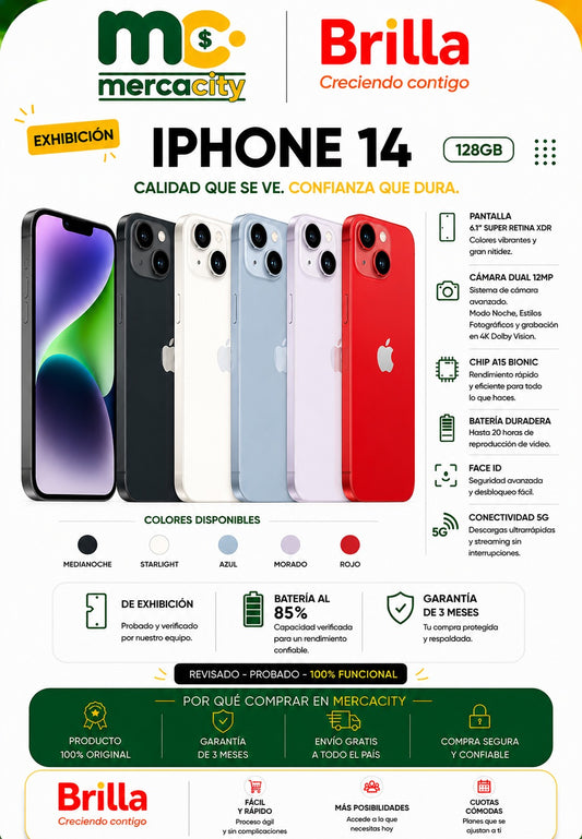 iPhone 14 128GB | Potencia Apple, Diseño Elegante y Rendimiento Superior