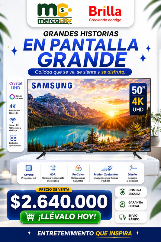 TELEVISOR SAMSUNG 50" PULGADAS 4K UHD