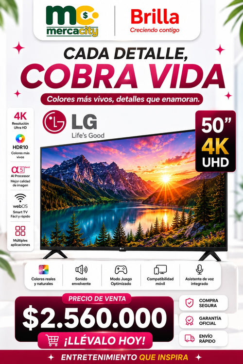 TELEVISOR LG 50" PULGADAS 4K UHD