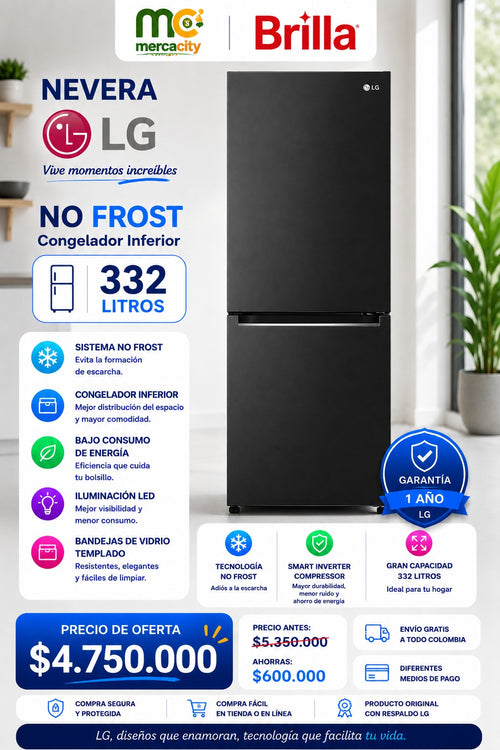NEVERA LG NO FROST 332 LITROS