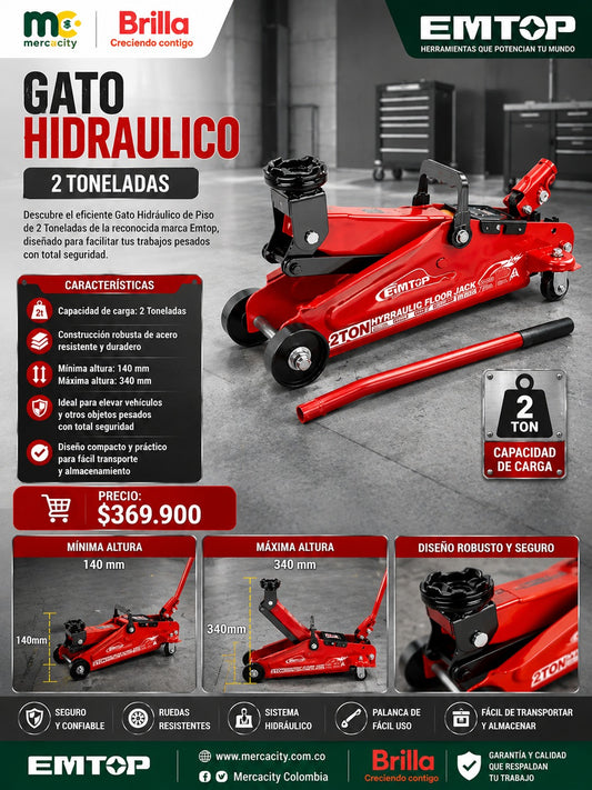 GATO HIDRAULICO EMPTO 2 TONELADAS