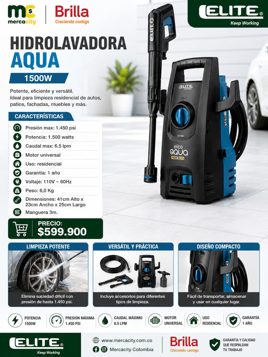HIDROLAVADORA AQUA 1500W