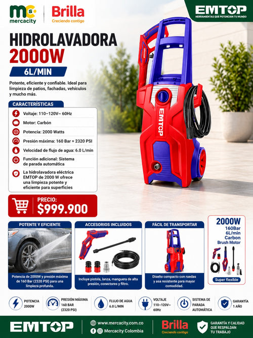 HIDROLAVADORA 2000W