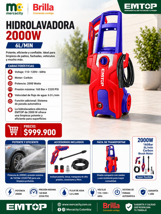 HIDROLAVADORA 2000W