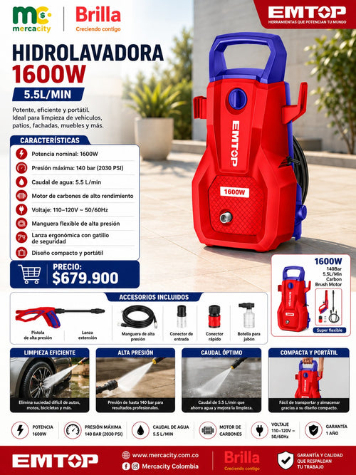HIDROLAVADORA 1600W