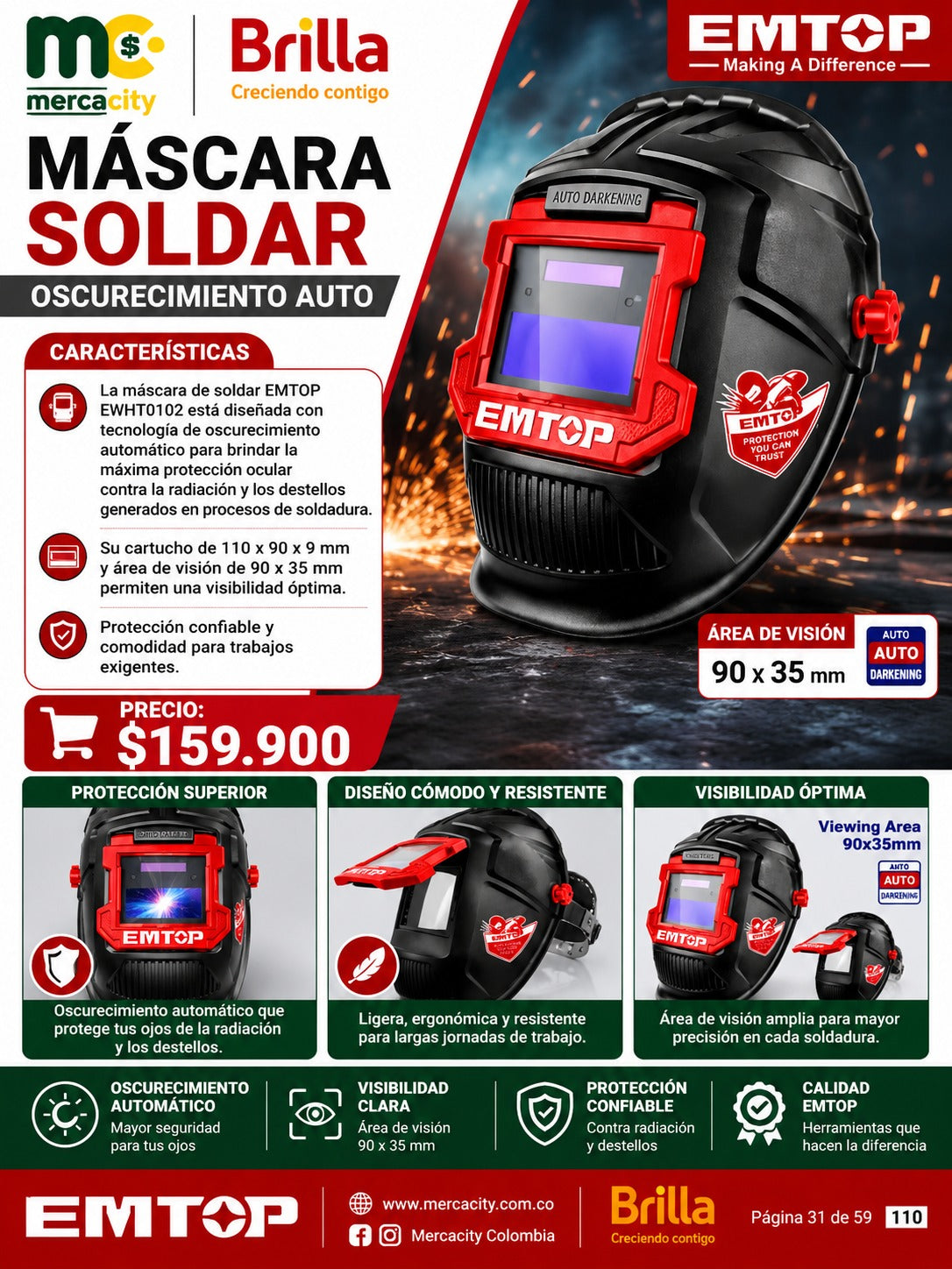 MASCARA SOLDAR AUTO OSCURECIMIENTO
