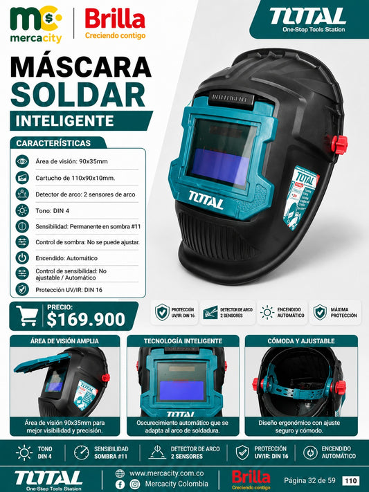 MASCARA SOLDAR INTELIGENTE TOTAL