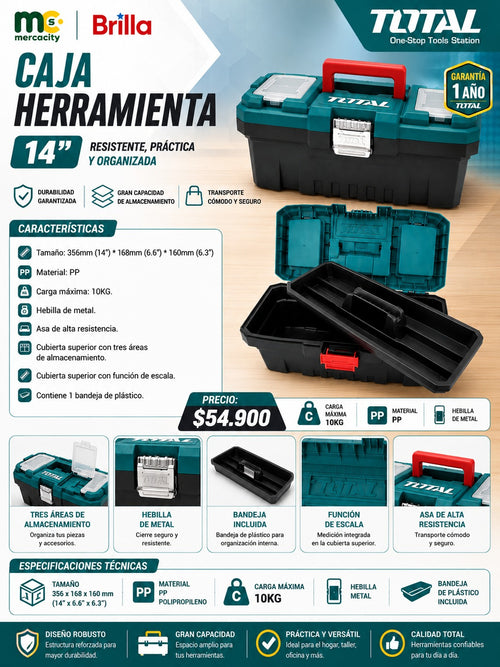 CAJA HERRAMIENTA TOTAL 14"