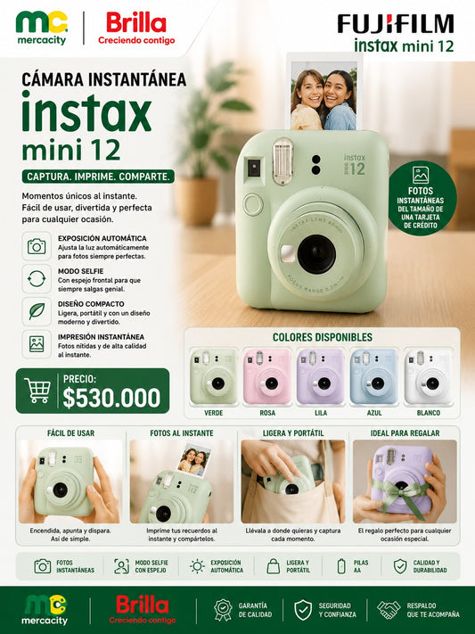 CAMARA INSTANTANEA INSTAX MINI 12