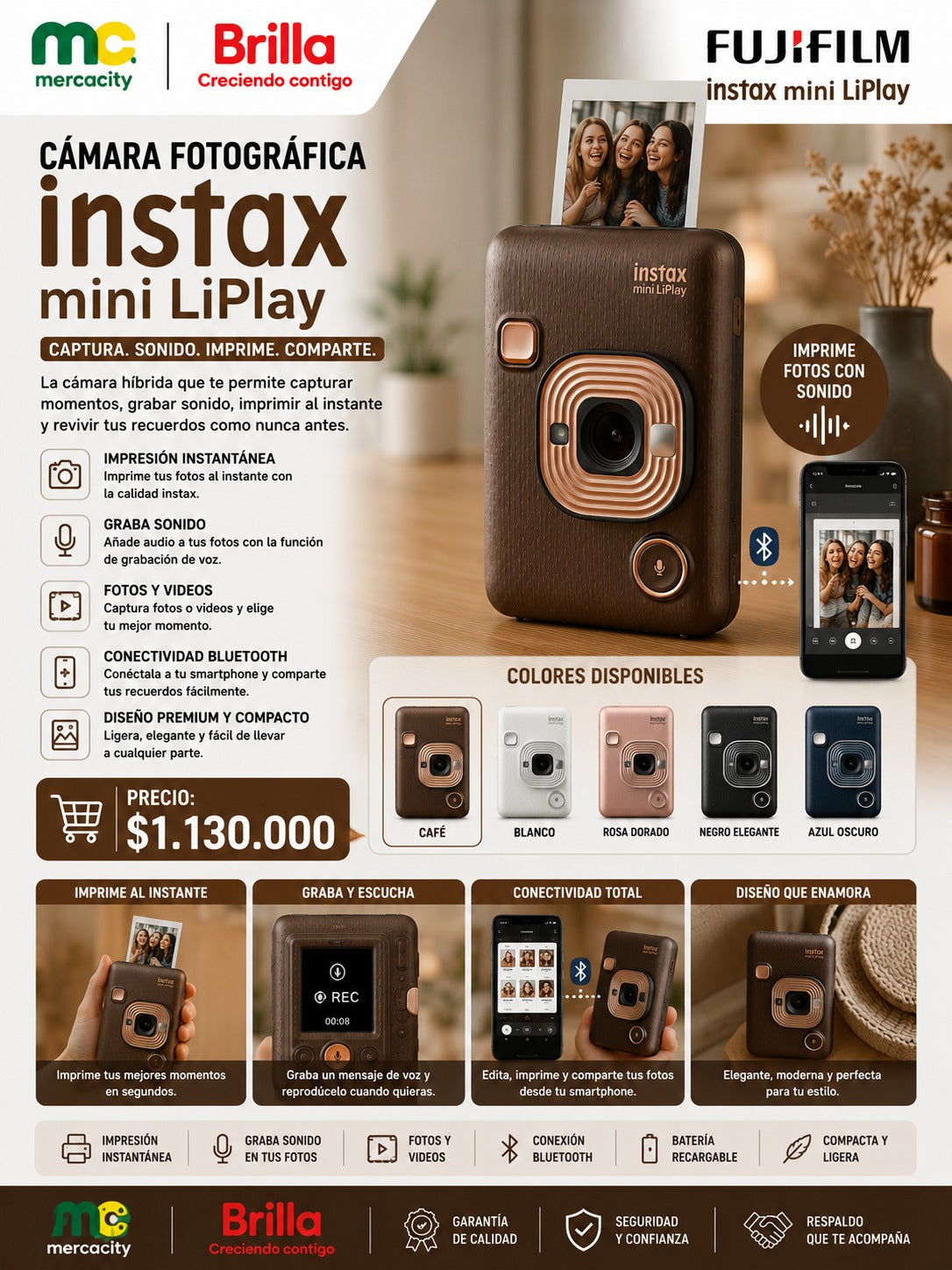 CAMARA FOTOGRAFICA INSTAX MINI LIPLAY