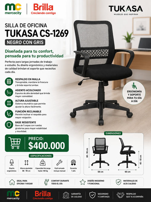 SILLA DE OFICINA TUKASA CS-1269