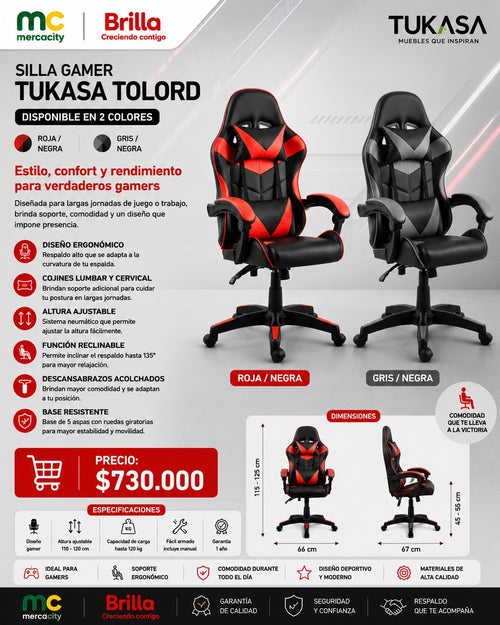 SILLA GAMER TUKASA TOLORD