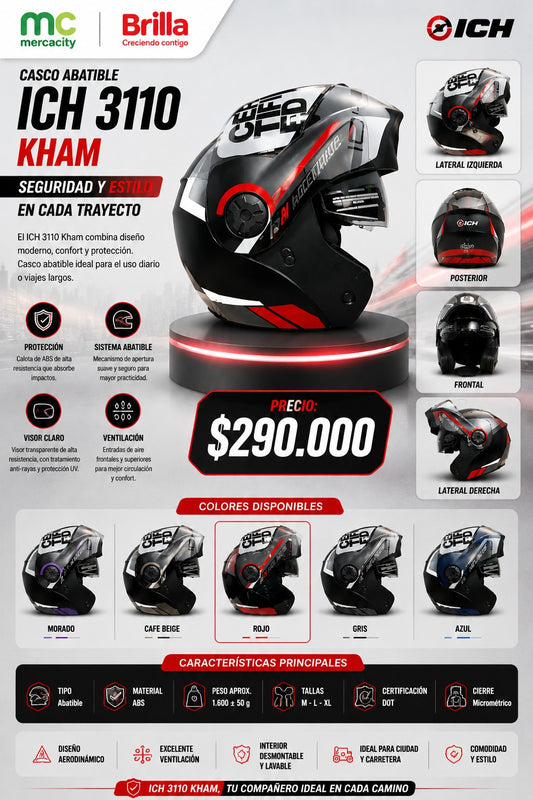 CASCO ABATIBLE ICH 3110 KHAM
