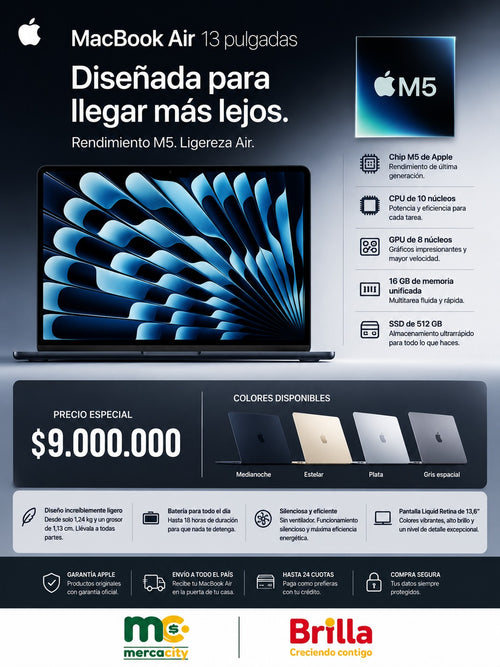 MCBOOK AIR 13 PULGADAS SHIP M5