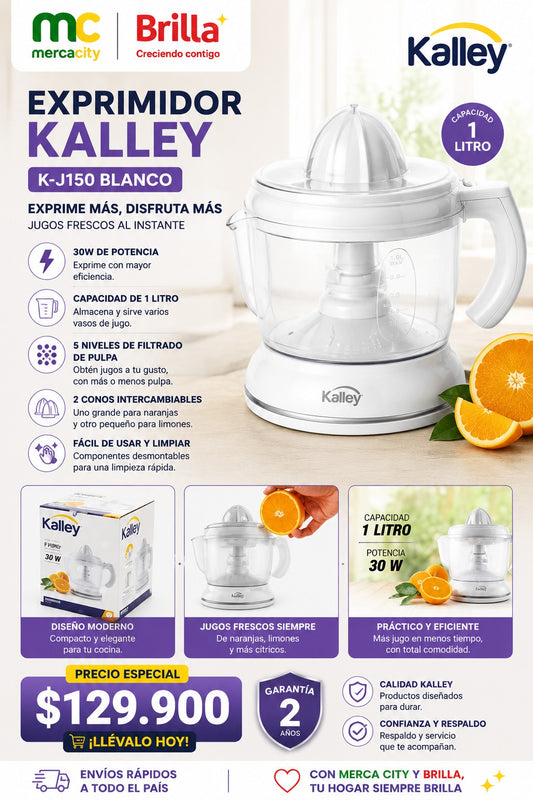 EXPRIMIDOR  DE NARANJAS KALLEY BLANCO
