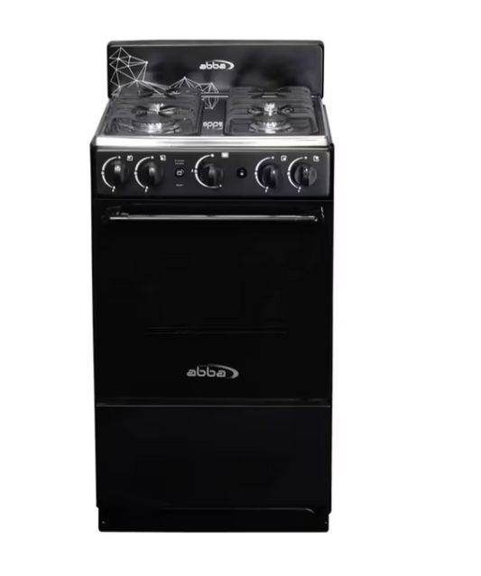 Estufa ABBA 4 Puestos con Horno Eléctrico – Cocina Moderna, Segura y Duradera