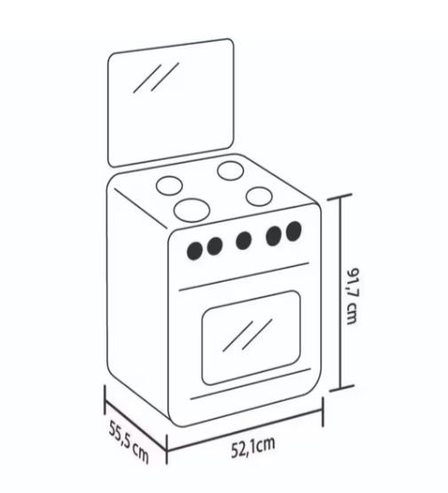 Estufa Haceb Romero 4 Puestos a Gas Natural: Potencia y Seguridad con Horno