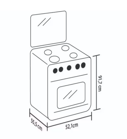 Estufa Haceb Romero 4 Puestos a Gas Natural: Potencia y Seguridad con Horno