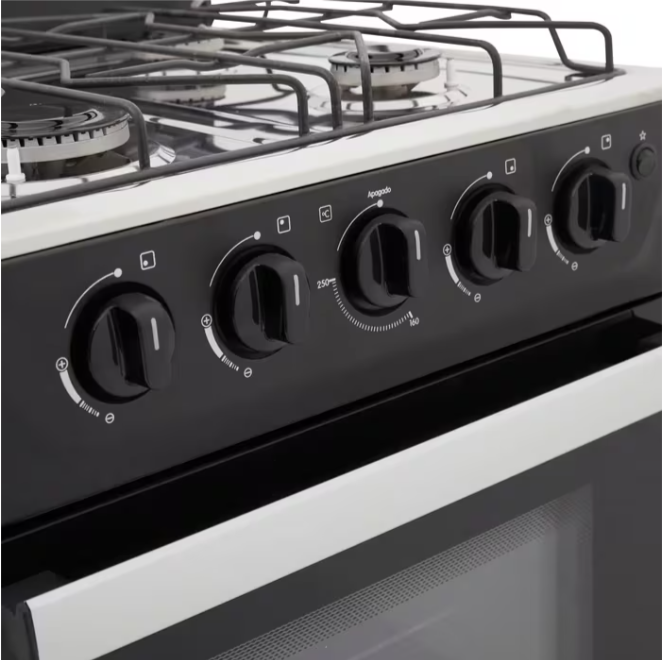 Estufa Haceb Romero 4 Puestos a Gas Natural: Potencia y Seguridad con Horno