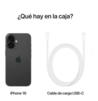 iPhone 16 Apple 128GB 5G Negro - Potencia y Diseño en Mercacity
