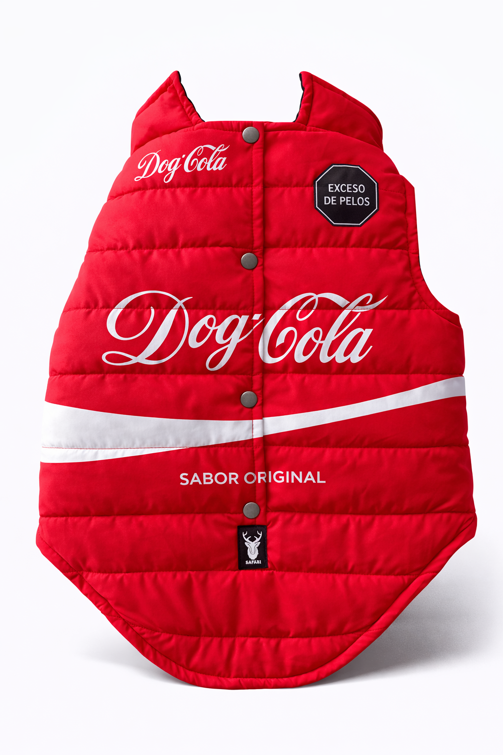 Chaleco Acolchado para Perros “Dog Cola” Rojo 10XL